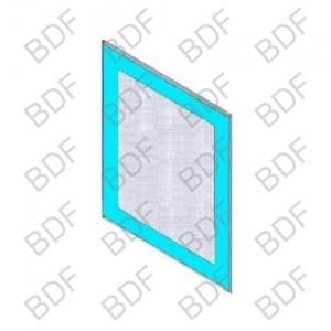 Наружное стекло двери, цвет бирюзово-синий (31037)